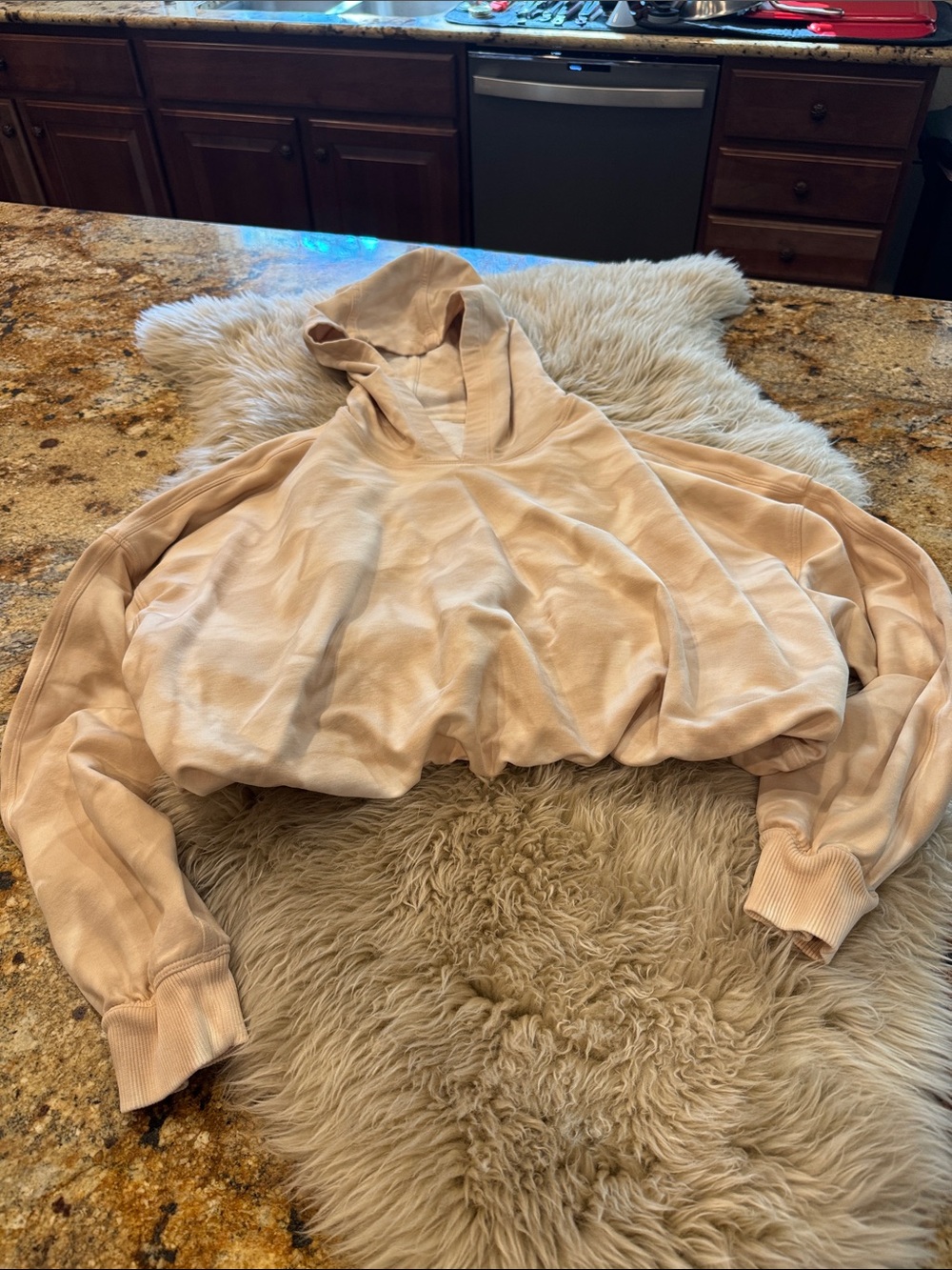 Lululemon bubble hoodie. Size 6 no tags. Tan marbling.